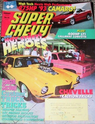 SUPER CHEVY 1993 JAN - NEW Z/28, CALLAWAY CORVETTE